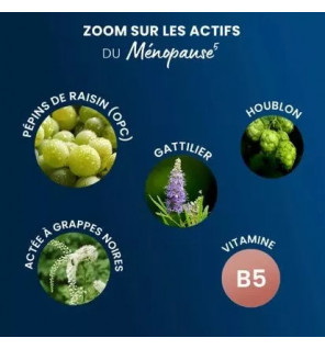 Complexe Ménopause5 – 5 Actifs Naturels pour une Ménopause Sans Inconfort | Complément Vegan | Dynveo