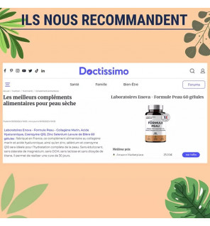 Formule Beauté – Cheveux, Peau & Ongles avec Collagène, Acide Hyaluronique & Biotine | Complément Naturel | Laboratoires Enova