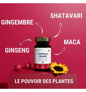 Formule Femme Vitalité Féminine – Maca, Ginseng & Shatavari pour l’Équilibre Hormonal | Complément Naturel | Laboratoires Enova