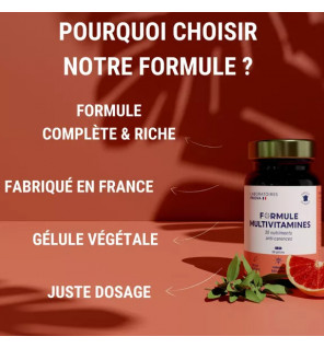 Formule Multivitamines et Minéraux – 30 Nutriments Essentiels | Énergie, Immunité & Antioxydants | Laboratoires Enova