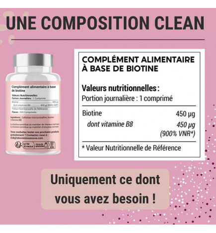 Biotine – Cheveux, Peau & Ongles