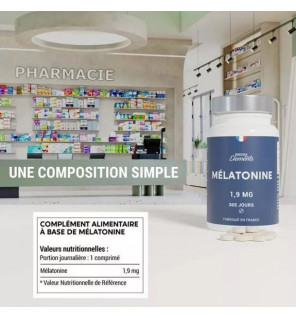 Mélatonine 1,9 mg - 365 comprimés - Laboratoires Enova - Sommeil & Endormissement