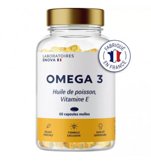 Oméga-3 Ultra Concentré - 60 gélules - Laboratoires Enova pour le bien-être du cœur, du cerveau et de la vision