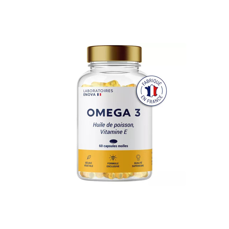 Oméga-3 Ultra Concentré - 60 gélules - Laboratoires Enova - Cœur & Cerveau
