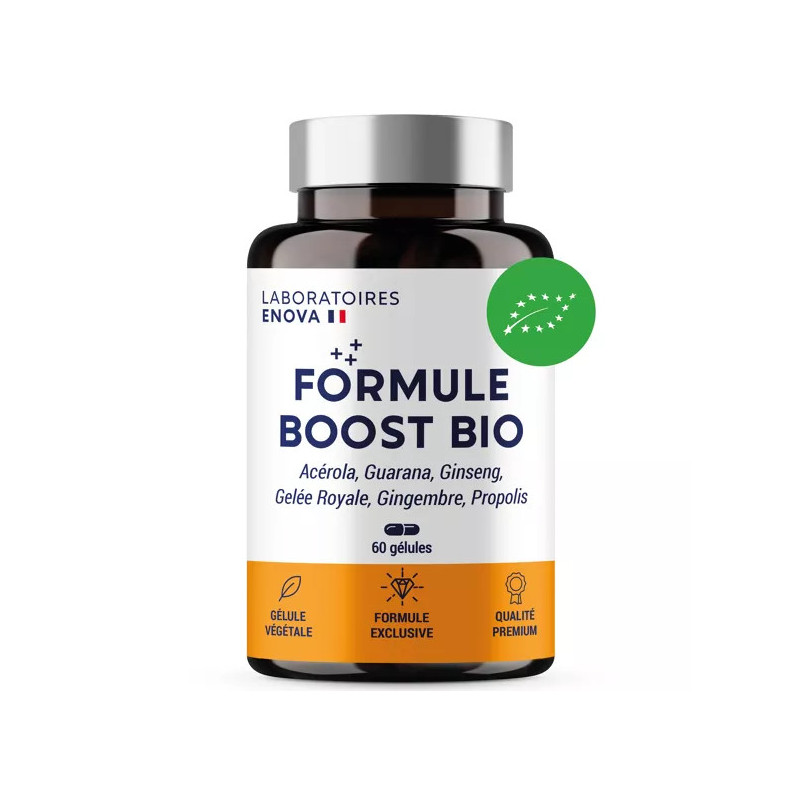 Formule Boost BIO 4G - 60 gélules - Laboratoires Enova - Énergie & Immunité Formule Boost BIO 4G - 60 gélules - Laboratoires Enova - Énergie & Immunité