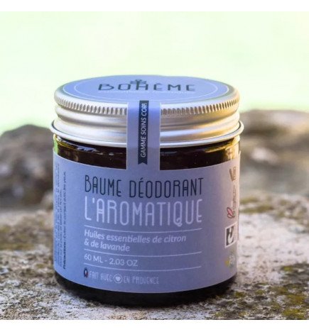 Baume Déodorant Bio L'Aromatique - 60 g - Bohème Cosmétique pour une protection naturelle et fraîche
