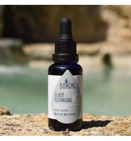 Sérum Bio Élixir Botanique N°2 Peaux Mixtes & Grasses - 30 ml - Bohème Cosmétique pour une peau purifiée et équilibrée