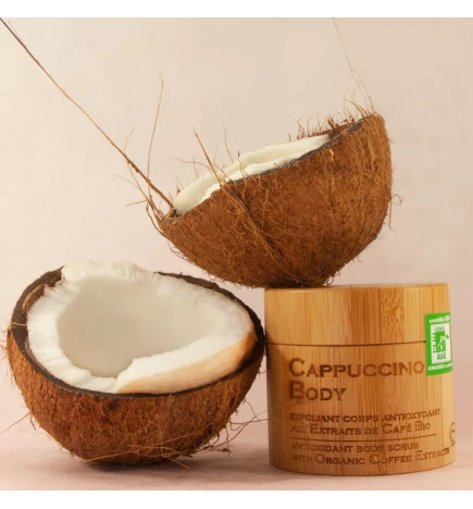 Cappuccino Body - Exfoliant Corps Antioxydant - 150 ml - Le Caracoli pour une peau lisse et tonifiée