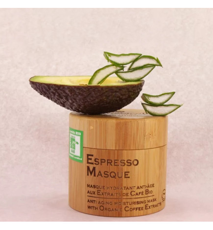 Espresso Masque - Masque Hydratant Anti-Âge aux Extraits de Café Bio - 150 ml - Le Caracoli