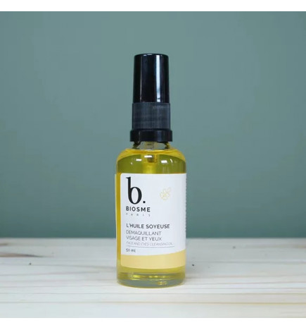 L’Huile Soyeuse – démaquillant visage et yeux naturel à base d’huiles végétales bio, pour un démaquillage doux et efficace
