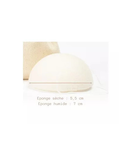 Éponge Konjac Blanche – Nettoyant doux et naturel pour tous types de peaux – visage éclatant et tonifié"
