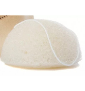 Éponge Konjac Blanche – Nettoyant Visage Naturel