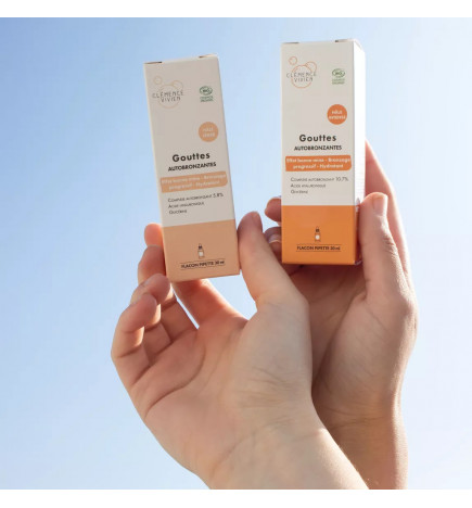 Gouttes Autobronzantes Hâle Intense – Teint Bronzé, Éclat Soleil & Formule Bio