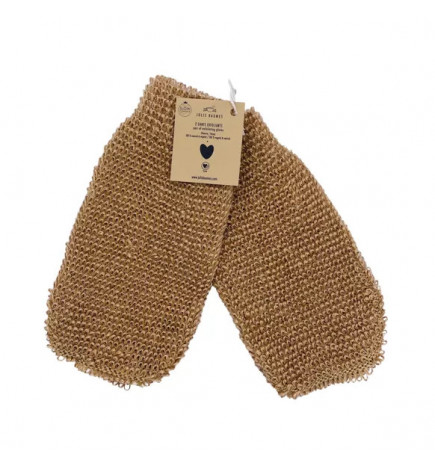 Paire de Gants Exfoliants en Chanvre – Gommage Doux, Peau Lisse & Soin Zéro Déchet