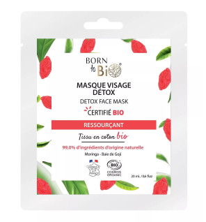 Masque visage Détox en coton - Certifié Bio