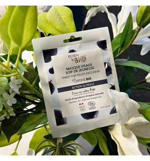 Masque visage Soif de Jeunesse en coton - Certifié Bio