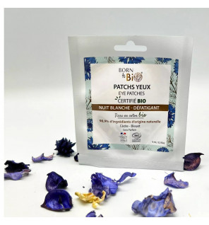 Patchs pour les yeux Nuit Blanche Born to Bio – soin défatigant et hydratant en coton bio certifié