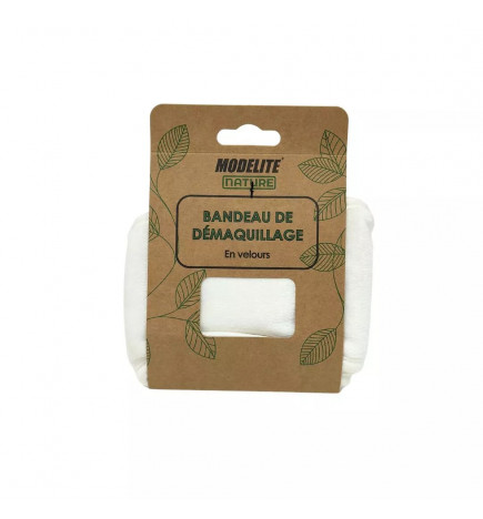 Bandeau Velours Démaquillage Born to Bio – doux, ajustable, idéal pour les soins visage et le maquillage