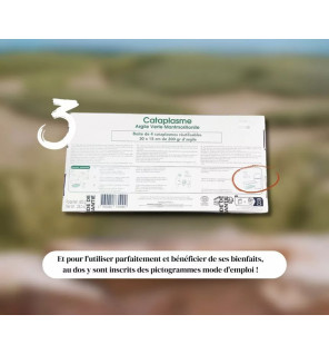 Cataplasme Argile Verte Montmorillonite – 4 x 200 g | Naturado Bio