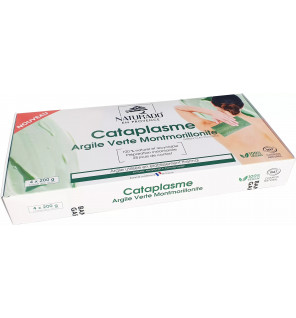 Cataplasme Argile Verte Montmorillonite – 4 x 200 g | Naturado Bio