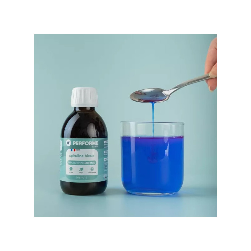 Spiruline Bleue concentrée à 6000 mg/l en Phytocyanine