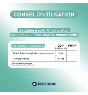 Spiruline Bleue concentrée à 6000 mg/l en Phytocyanine