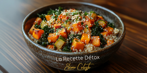 Bowl Vitalité au quinoa, légumes rôtis, herbes fraîches & gomasio aux plantes
